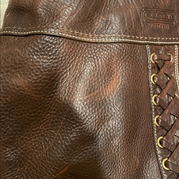 Vintage brown leather shoulder Coach Bag - Picture 14 of 16